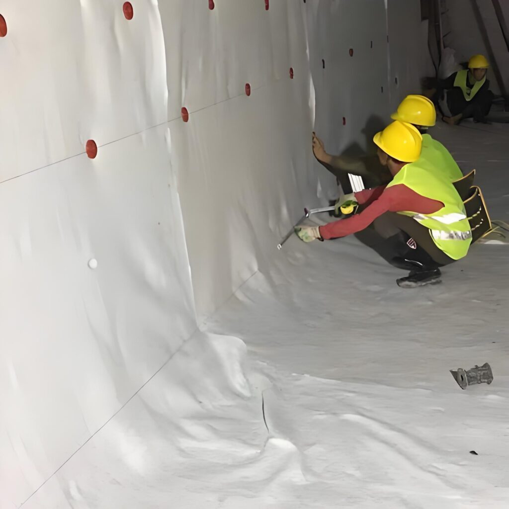 EVA geomembrane installation