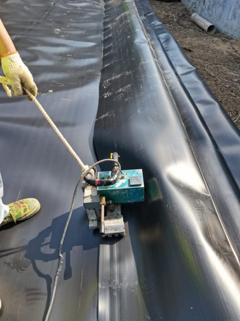 PVC geomembrane welding