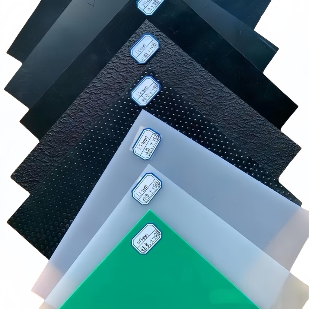 ifferent surface and color of HDPE geomembrane
