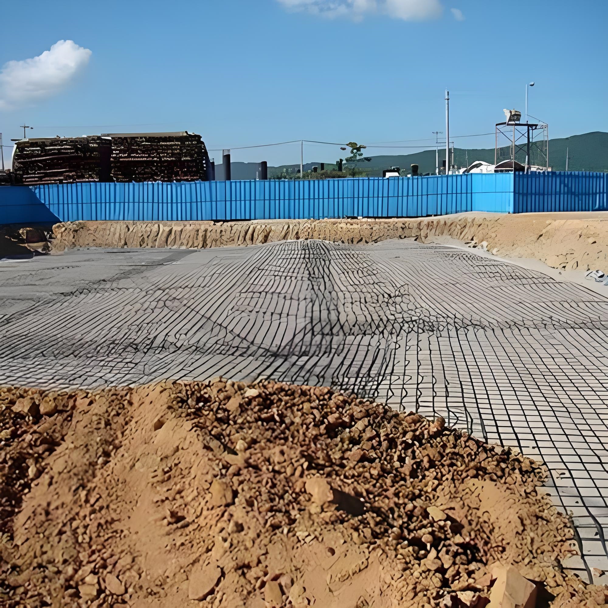 Composite geogrid installation