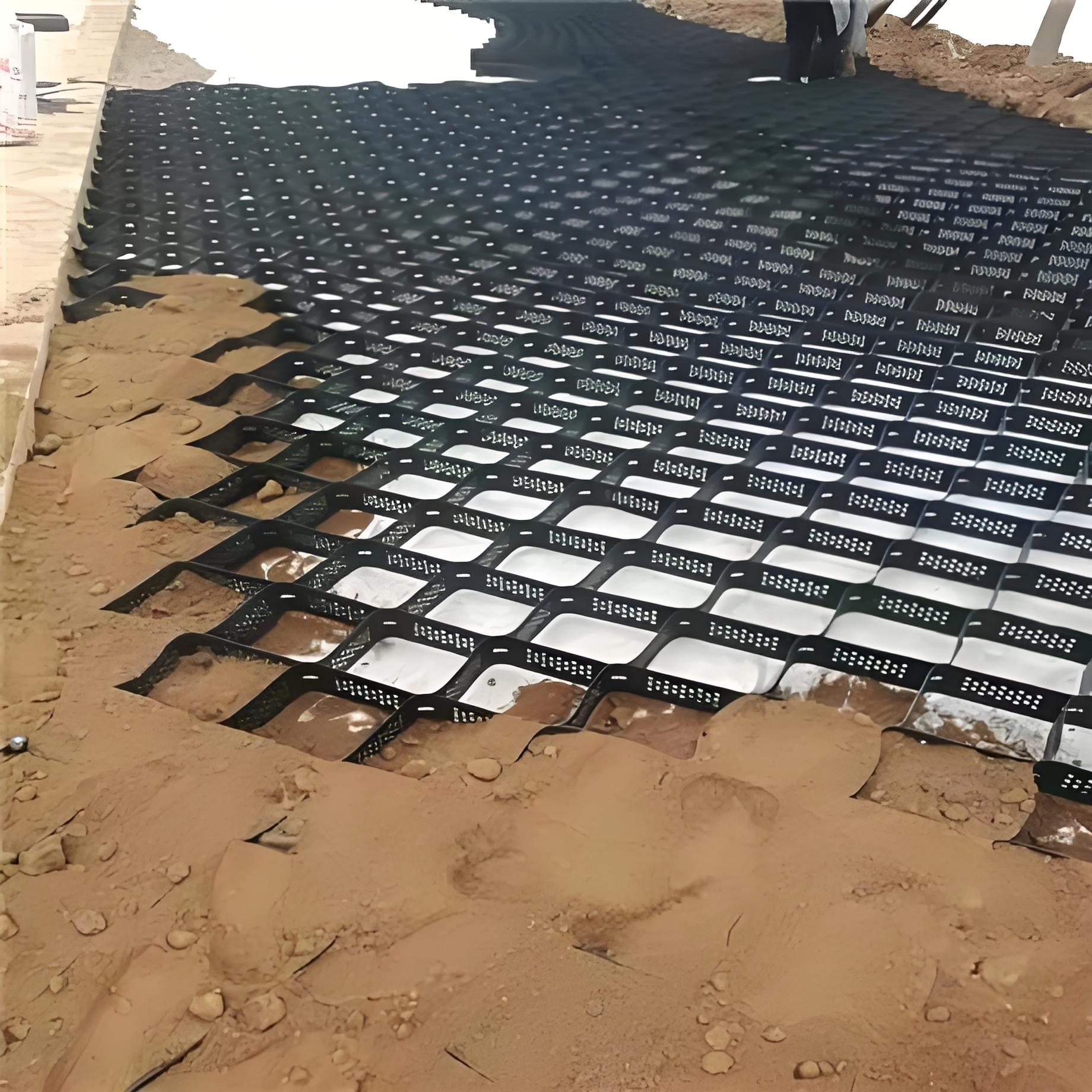 Geocell filling