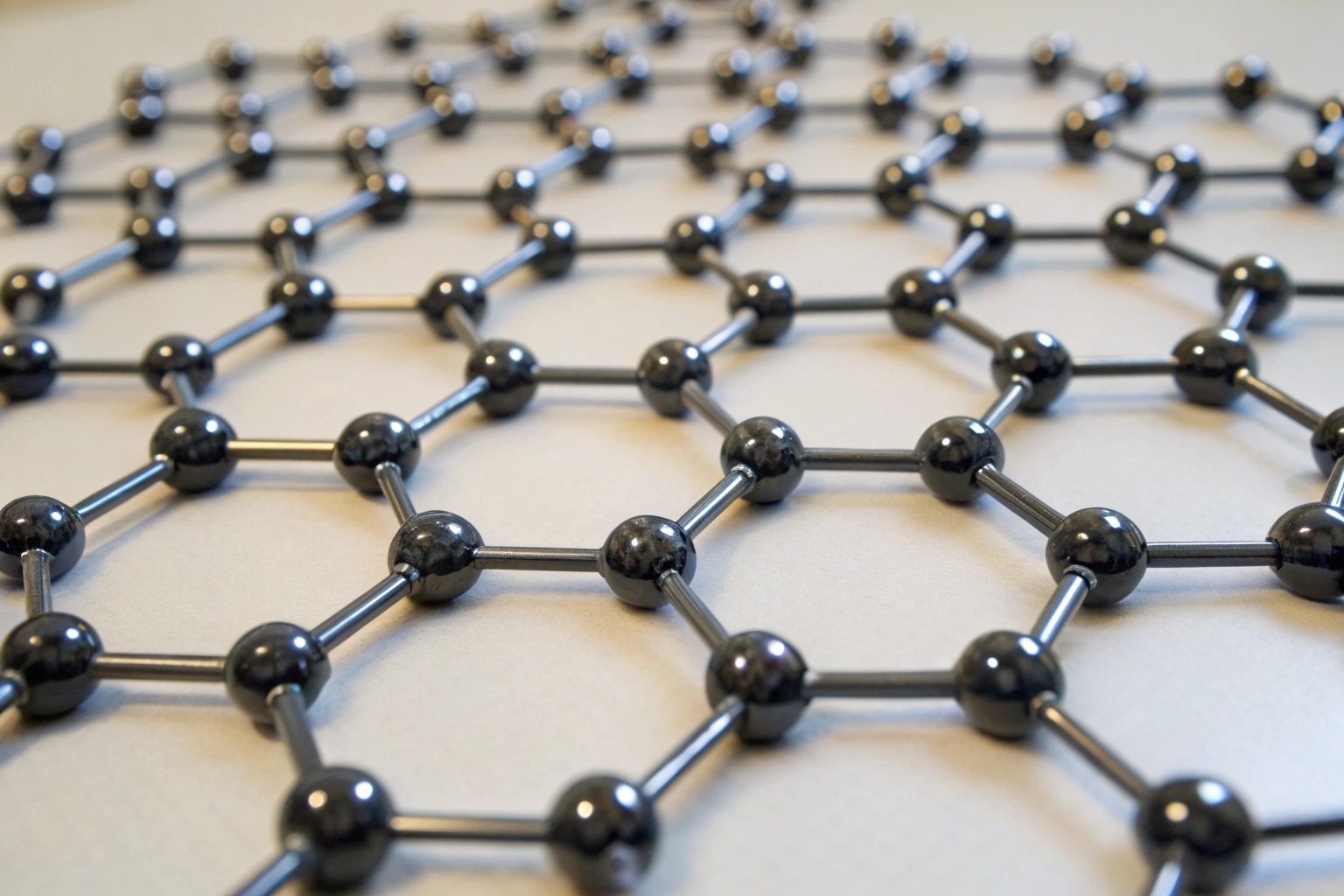 A microscopic view illustrating the tightly packed molecular structure of a geomembrane