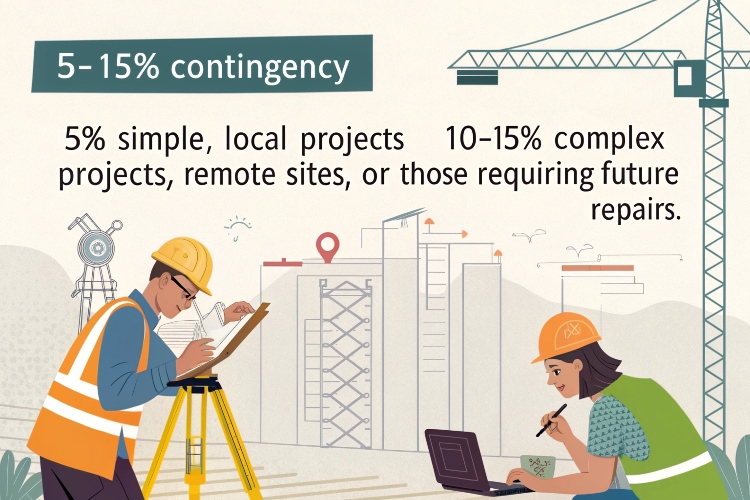 Extra roll of geomembrane stored on-site for contingency and repairs
