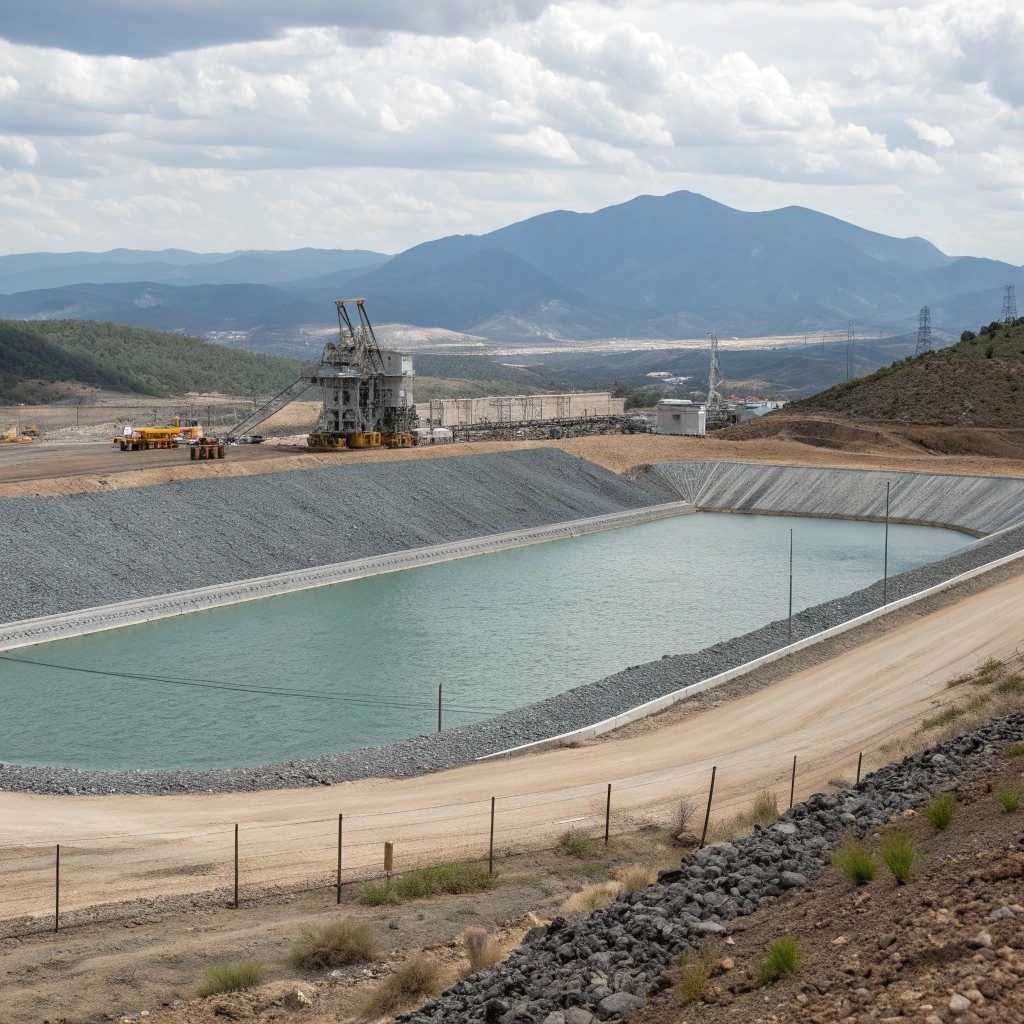 industrial mining tailings pond or dam large scal