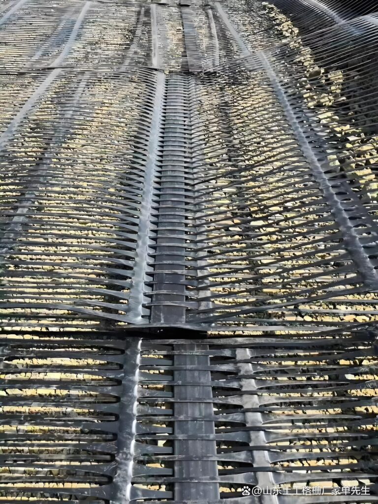 laying uniaxial geogrid