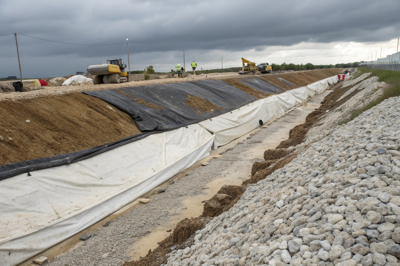 UV degradation effect on an exposed geotextile fabric