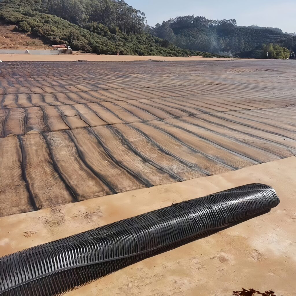 real uniaxial geogrid application photo