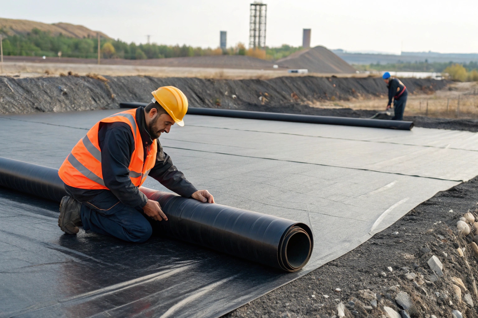 A close-up of a Manufacturer's Test Certificate for an HDPE geomembrane