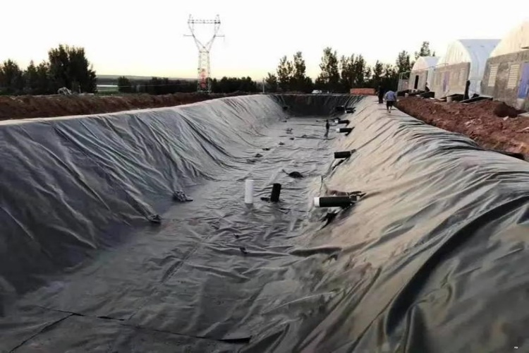 A bolted steel flange assembly creating a mechanical seal around a pipe penetrating a geomembrane