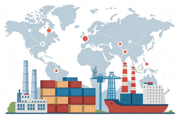 Modern and clean geomembrane manufacturing facility in China with large rolls being produced