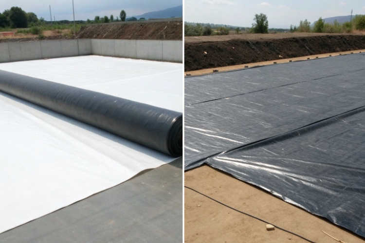 A scale showing the density measurement of a small geomembrane sample