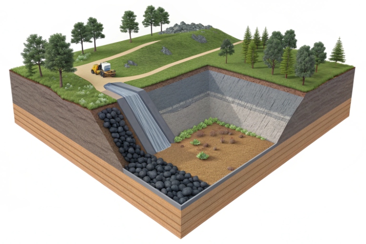A comparison chart showing the performance benefits of 1.5 mm vs 2.0 mm vs 2.5 mm HDPE geomembrane