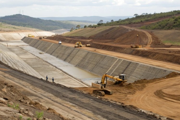 Dijagram koji uspoređuje uzvodne, nizvodne i središnje metode izgradnje brane jalovine.
