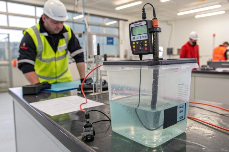 Comparison of geomembrane samples after testing