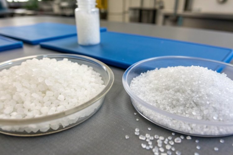 Comparison of molecular structure: HDPE dense chains vs LLDPE loose chains