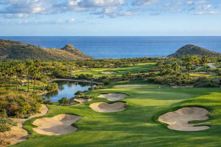 Completed golf course landscape