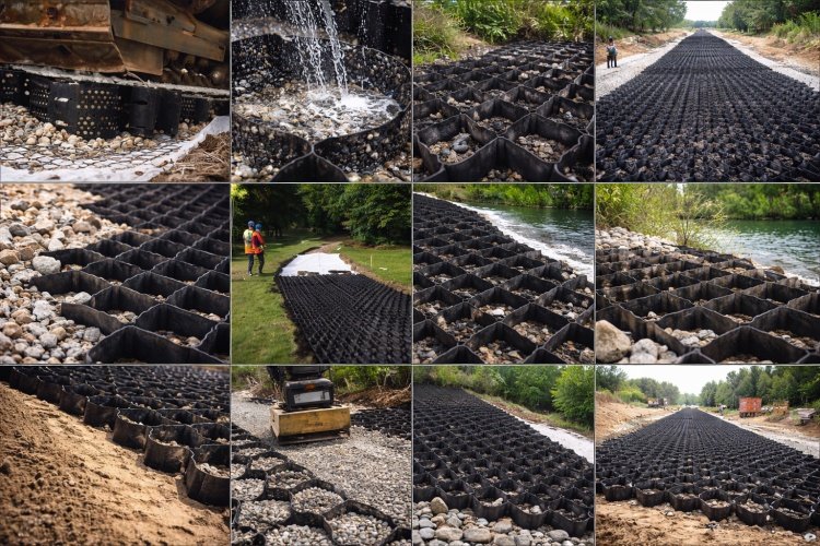 Como selecionar sistemas geocélulas com base nas condições do solo do subleito?