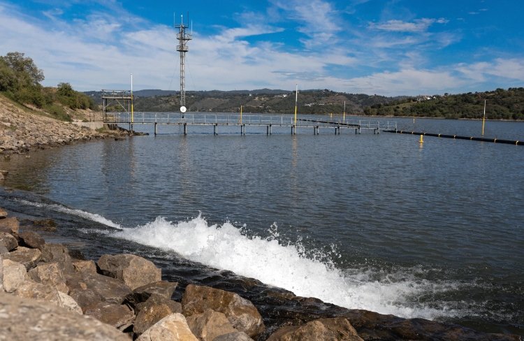 Water level monitoring in reservoir