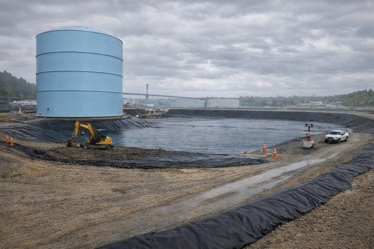 Secondary containment systems for tank farms using HDPE liners