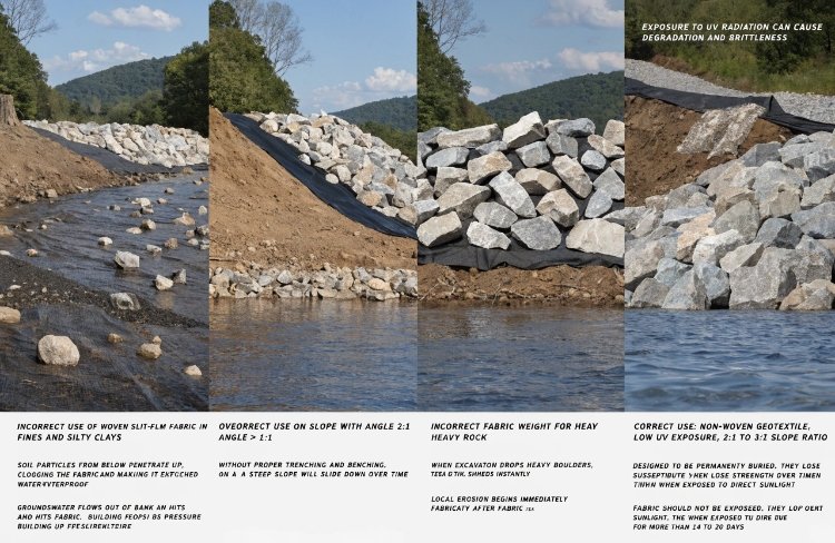 Nonwoven geotextile for erosion control applications