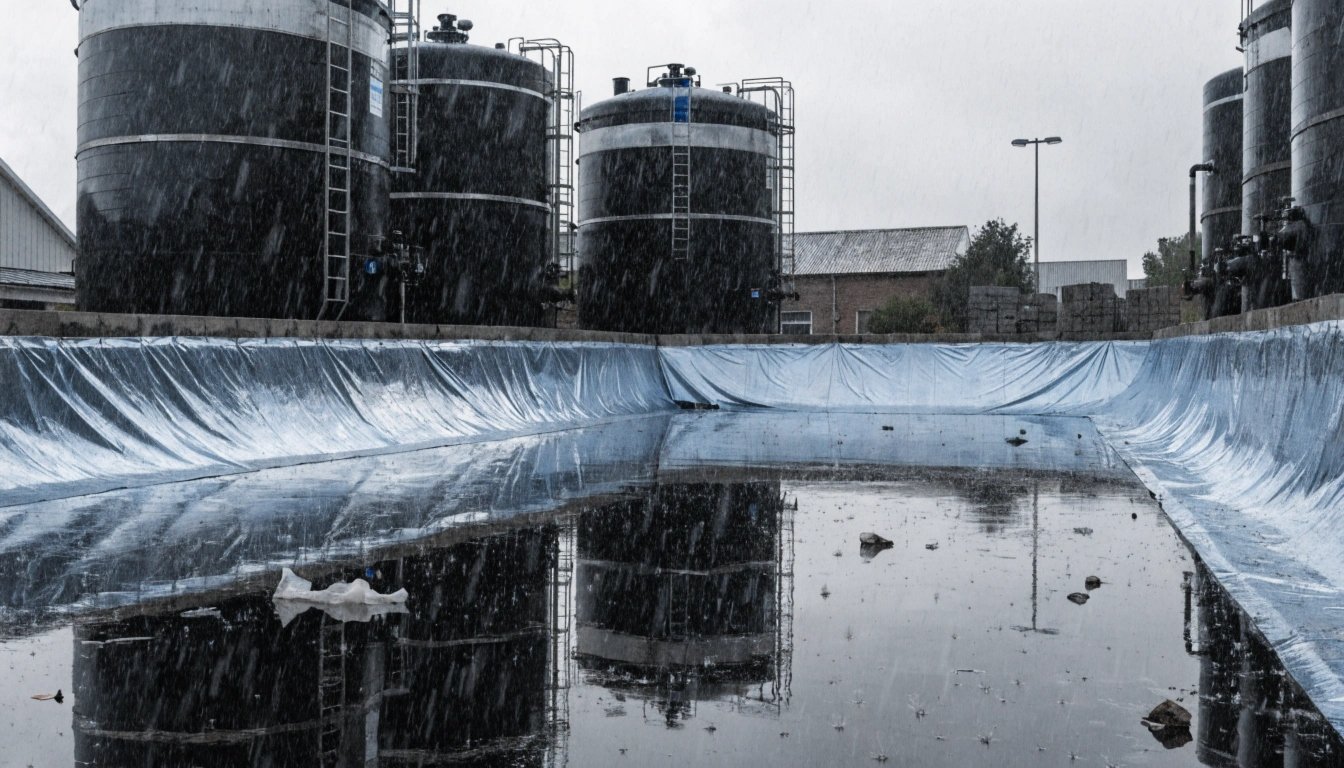 Wedge welding equipment operating on a flat geomembrane installation