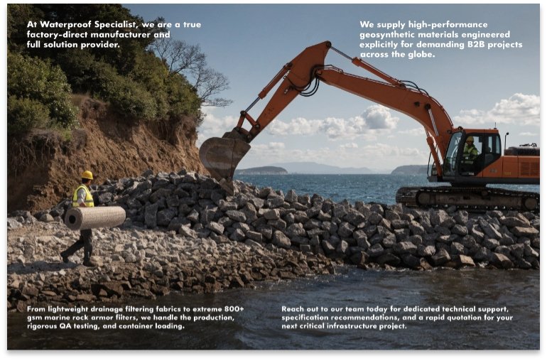 Exporting factory-direct woven and nonwoven geotextiles