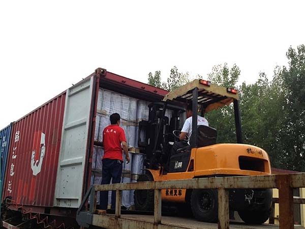 waterproofing membrane loading the container